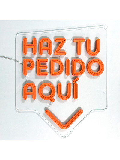PIDE AQUÍ  · LETRERO NEÓN + 3D PRINT