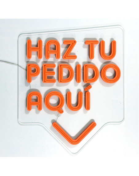 PIDE AQUÍ  · LETRERO NEÓN + 3D PRINT